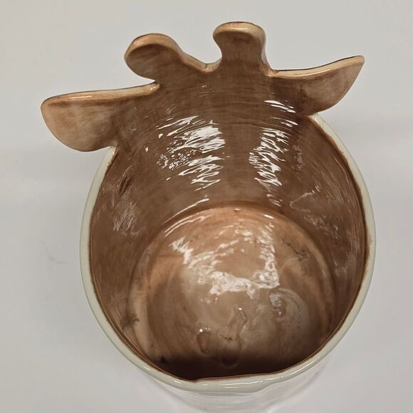 Studio Pottery Ceramic Animal Planter, Giraffe Plant Pot, Desktop Pens Organizer - Picture 5 of 8